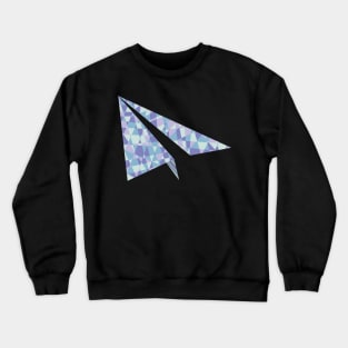 Geometric Polygon LowPoly Art Paper Plane Crewneck Sweatshirt